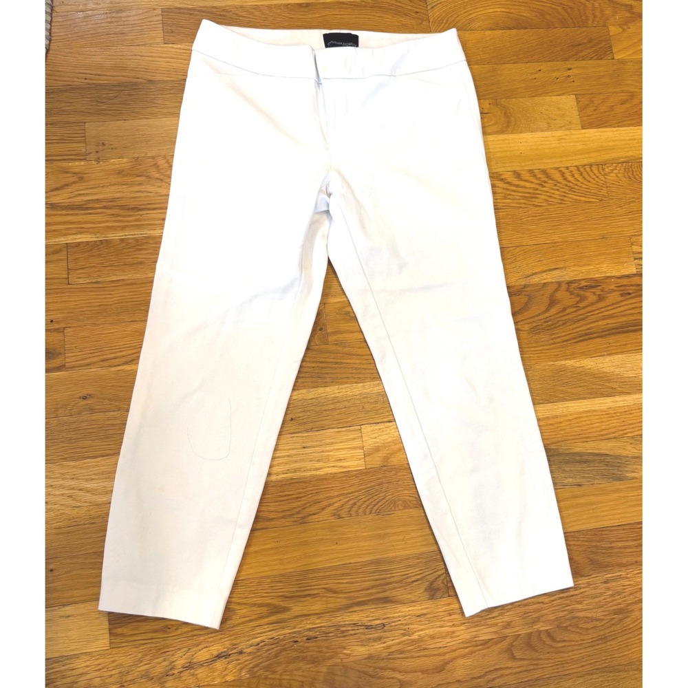 Cynthia Rowley White Cropped Straight Leg Pants Size 4 Pull On